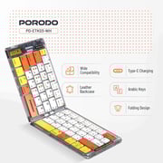 Porodo Bluetooth Folding Keyboard White - PD-ETK03-WH