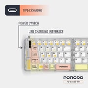 Porodo Bluetooth Folding Keyboard White - PD-ETK03-WH