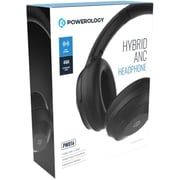 Powerology Hybrid Wireless On Ear Headset Black - PWLAU016-BK