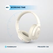 Powerology Hybrid Wireless On Ear Headset Cream - PWLAU016-CM