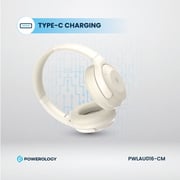 Powerology Hybrid Wireless On Ear Headset Cream - PWLAU016-CM