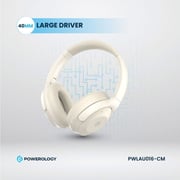 Powerology Hybrid Wireless On Ear Headset Cream - PWLAU016-CM
