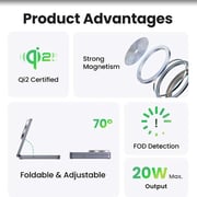Ugreen 2-in-1 Wireless Charging Stand White - W706-45057