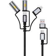 Trands 3-in-1 USB Cable 1.2m Black - TR-CA6730