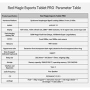 Nubia Redmagic Gaming Pro Tablet - WiFi 256GB 12GB RAM 10.9inch Snowfall - NP03J - International Version