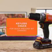 Black and Decker Cordless Hammer Drill - BD-BCD383D2XK-GB
