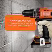 Black and Decker Cordless Hammer Drill - BD-BCD383D2XK-GB