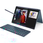 Lenovo Yoga Book 9 14IAH10 2-in-1 Convertible (2025) Laptop - 2nd Series / Intel Core Ultra 9-285H / 14inch 2.8K / 1TB SSD / 32GB RAM / Shared Intel Arc 140T / Windows 11 Home / English & Arabic Keyboard / Tidal Teal / Middle East Version - [83KJ000LAX]