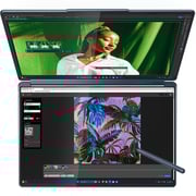 Lenovo Yoga Book 9 14IAH10 2-in-1 Convertible (2025) Laptop - 2nd Series / Intel Core Ultra 9-285H / 14inch 2.8K / 1TB SSD / 32GB RAM / Shared Intel Arc 140T / Windows 11 Home / English & Arabic Keyboard / Tidal Teal / Middle East Version - [83KJ000LAX]