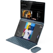 Lenovo Yoga Book 9 14IAH10 2-in-1 Convertible (2025) Laptop - 2nd Series / Intel Core Ultra 9-285H / 14inch 2.8K / 1TB SSD / 32GB RAM / Shared Intel Arc 140T / Windows 11 Home / English & Arabic Keyboard / Tidal Teal / Middle East Version - [83KJ000LAX]