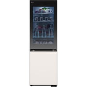 LG 349L Bottom Freezer, Inverter Compressor, 1-Star Rating, InstaView, Beige/Black, GR-V479QGKW