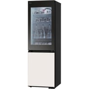 LG 349L Bottom Freezer, Inverter Compressor, 1-Star Rating, InstaView, Beige/Black, GR-V479QGKW