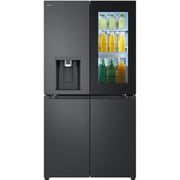 LG InstaView 681L Side By Side Refrigerator, Smart Inverter Black/Steel, GR-X34FFCAB 