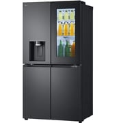 LG InstaView 681L Side By Side Refrigerator, Smart Inverter Black/Steel, GR-X34FFCAB 