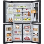 LG InstaView 681L Side By Side Refrigerator, Smart Inverter Black/Steel, GR-X34FFCAB 