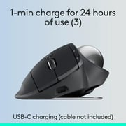 Logitech MX Ergo S Plus Bluetooth Wireless Trackball Mouse Graphite - 910-007247