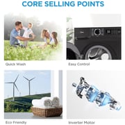 Midea Front Load Washer 8 kg - MF110W80B/T-GCC
