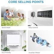 Midea Front Load Washer 8 kg - MF110W80B/W-GCC