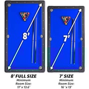 Sparnod Fitness Pool Table - 214x121cm, MDF Wood, Foldable Design, Blue/Black