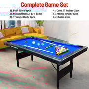 Sparnod Fitness Pool Table - 214x121cm, MDF Wood, Foldable Design, Blue/Black