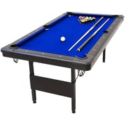 Sparnod Fitness Pool Table - 244x132cm, MDF Wood, Foldable Design, Blue/Black