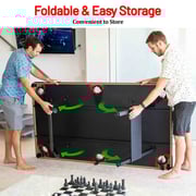 Sparnod Fitness Pool Table - 244x132cm, MDF Wood, Foldable Design, Blue/Black