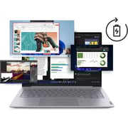 Lenovo ThinkBook 14 Gen 8 (2025) AI PC - 2nd Series / Intel Core Ultra 7-255H / 14inch WUXGA / 1TB SSD / 16GB RAM / Shared Intel Arc 140T Graphics / Windows 11 Pro / English & Arabic Keyboard / Arctic Grey / Middle East Version - [21SJ006GGR]