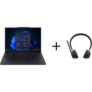 Lenovo ThinkPad E14 Gen 7 (2025) AI PC - 2nd Series / Intel Core Ultra 7-255H / 14inch WUXGA / 512GB SSD / 16GB RAM / Shared Intel Arc 140T Graphics / Windows 11 Pro / English & Arabic Keyboard / Black / Middle East Version - [21SX001XGR] + ANC Headphone
