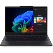 Lenovo ThinkPad T14 Gen 6 (2025) AI PC - 2nd Series / Intel Core Ultra 7-255U / 14inch WUXGA / 512GB SSD / 16GB RAM / Shared Intel Graphics / Windows 11 Pro / English & Arabic Keyboard / Black / Middle East Version - [21QC001CGR] + ANC Headphone
