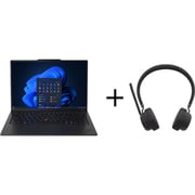 Lenovo ThinkPad X1 Carbon Gen 13 (2025) AI PC - 2nd Series / Intel Core Ultra 7-255U / 14inch WUXGA / 1TB SSD / 16GB RAM / Shared Intel Graphics / Windows 11 Pro / English & Arabic Keyboard / Black / Middle East Version - [21NX000NGR] + ANC Headphone