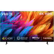 TCL 75″ V6B 4K UHD LED Google TV with AiPQ Engine 3.0, Dolby Audio, Google Assistant & Chromecast Built-in Television 75V6B - (2024 Model)
