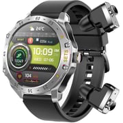 Porodo Hype Smartwatch With Earbuds Silver - PD-HYPE-SL