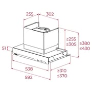 Teka Fully Integrated Hood 60cm Grey - INTEGRA GFI 67350 EOS