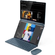 Lenovo Yoga Book 9 14IAH10 (2024) AI PC - 2nd Series / Intel Core Ultra 7-255H / 14inch 2.8K / 1TB SSD / 32GB RAM / Shared Intel Arc 140T GPU Graphics / Windows 11 Home / English & Arabic Keyboard / Tidal Teal / Middle East Version - [83KJ000MAX]