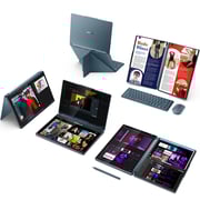 Lenovo Yoga Book 9 14IAH10 (2024) AI PC - 2nd Series / Intel Core Ultra 7-255H / 14inch 2.8K / 1TB SSD / 32GB RAM / Shared Intel Arc 140T GPU Graphics / Windows 11 Home / English & Arabic Keyboard / Tidal Teal / Middle East Version - [83KJ000MAX]