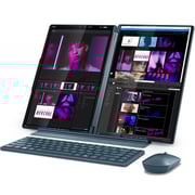Lenovo Yoga Book 9 14IAH10 (2024) AI PC - 2nd Series / Intel Core Ultra 7-255H / 14inch 2.8K / 1TB SSD / 32GB RAM / Shared Intel Arc 140T GPU Graphics / Windows 11 Home / English & Arabic Keyboard / Tidal Teal / Middle East Version - [83KJ000MAX]