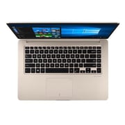Asus VivoBook S15 S510UR-BQ062T Laptop - Core i5 2.5GHz 8GB 1TB 2GB Win10 15.6inch FHD Gold English/Arabic Keyboard