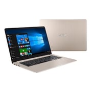 Asus VivoBook S15 S510UR-BQ062T Laptop - Core i5 2.5GHz 8GB 1TB 2GB Win10 15.6inch FHD Gold English/Arabic Keyboard
