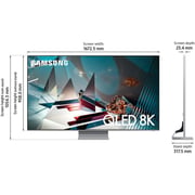 تلفزيون سامسونج 65Q800T شاشة QLED بدقة 8K مقاس 65 بوصة