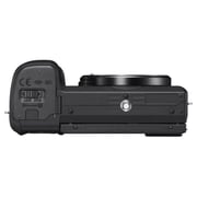 كاميرا رقمية سوني ألفا طرازa6400 بدون مرآة سوداء  مع عدسةE مقاس  16-50 مم وفتحة بؤرة f/3.5-5.6 معOSS.