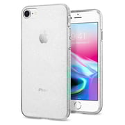Spigen Liquid Crystal Glitter designed for iPhone SE 3 case cover (2022)/iPhone SE case (2020)/iPhone 8 case/iPhone 7 case - Crystal Quartz