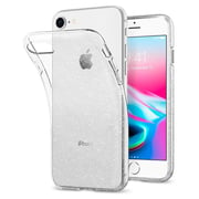 Spigen Liquid Crystal Glitter designed for iPhone SE 3 case cover (2022)/iPhone SE case (2020)/iPhone 8 case/iPhone 7 case - Crystal Quartz