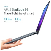 ASUS ZenBook 14 (2020) Laptop - 11th Gen / Intel Core i7-1165G7 / 14inch FHD / 16GB RAM / 1TB SSD / Shared Intel Iris X Graphics / Windows 10 / English & Arabic Keyboard / Pine Grey / Middle East Version - [UX425EA-HM046T]