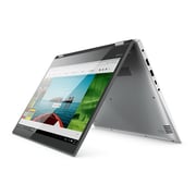 لابتوب لينوفو يوغا 520 يعمل باللمس وقابل للطي-  بنتيوم، سرعة قراءة 2.3 جيجاهيرتز وذاكرة 4 جيجابايت سعة تخزين 1 تيرابايت مشتركة ويندوز 10 شاشة قياس 14  بوصة HD رمادي معدني