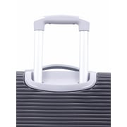 Para John 3pcs Abs Rolling Luggage Trolley Set Black
