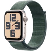 Apple Watch SE (2024) GPS 40mm Starlight Aluminum Case with Lake Green Sport Loop
