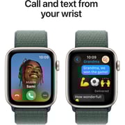 Apple Watch SE (2024) GPS 40mm Starlight Aluminum Case with Lake Green Sport Loop
