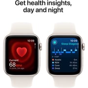 Apple Watch SE (2024) GPS 40mm Starlight Aluminum Case with Starlight Sport Band - M/L