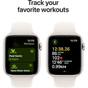 Apple Watch SE (2024) GPS 40mm Starlight Aluminum Case with Starlight Sport Band - M/L