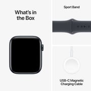 Apple Watch SE (2024) GPS 44mm Midnight Aluminum Case with Midnight Sport Band - M/L